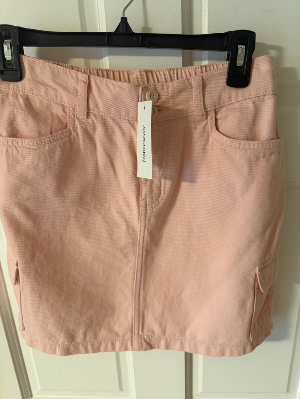 NWT Harper Heritage Francesca’s cotton cargo miniskirt peach Medium